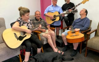 Creative Links Participants using instruments to express their creativity